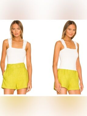 Revolve Heartloom Luna Cropped Top white